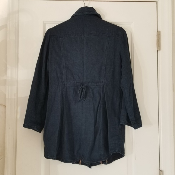 CAbi Cotton Blue Button Up Shirt Jacket Size Small - Picture 5 of 8